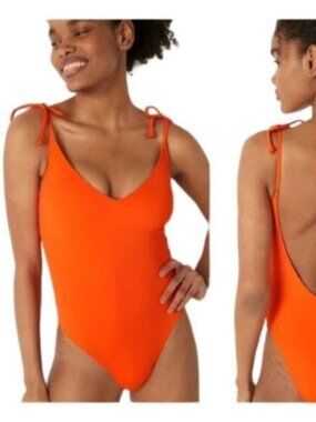 Victoria's Secret Plunge One Piece Swimsuit Orange Size XL